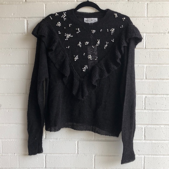 NWT Wildfox Baume Beaded Sweater - Picture 4 of 8
